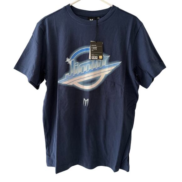 Big Hit Other - BTS Jimin Big Hit Vintage Retro Short Sleeves T-shirt Large Blue New With Tags